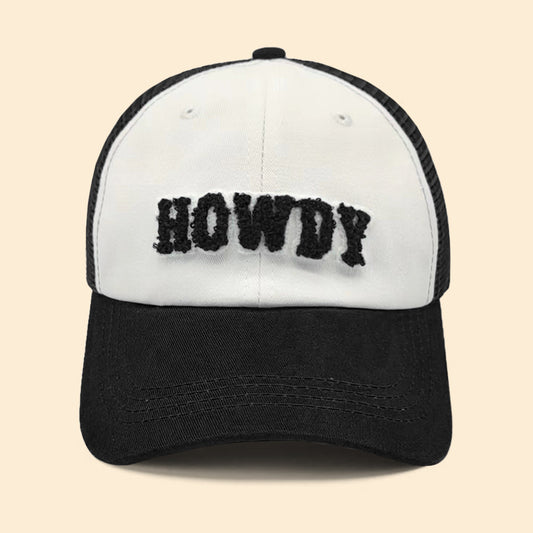 HATEGORY Howdy Message Mesh Back Baseball Cap