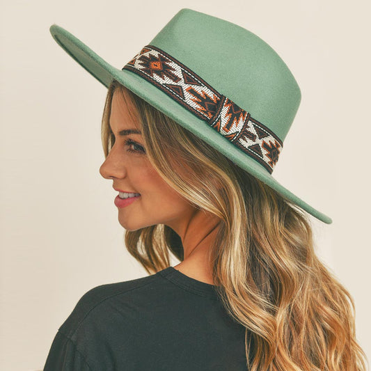HATEGORY Tribal Band Panama Hat