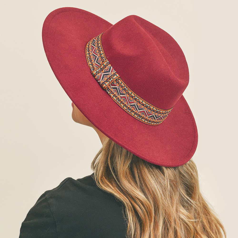 HATEGORY Aztec Band Panama Hat