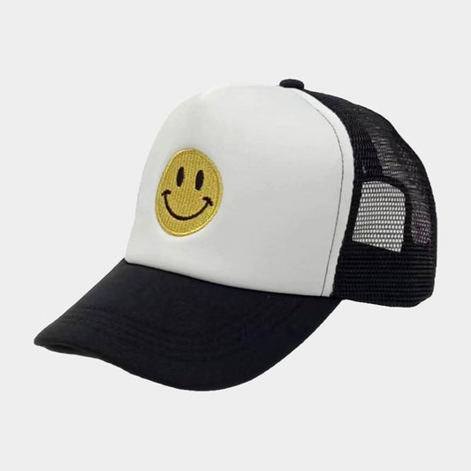 HATEGORY Smile Accented Mesh Back Baseball Cap