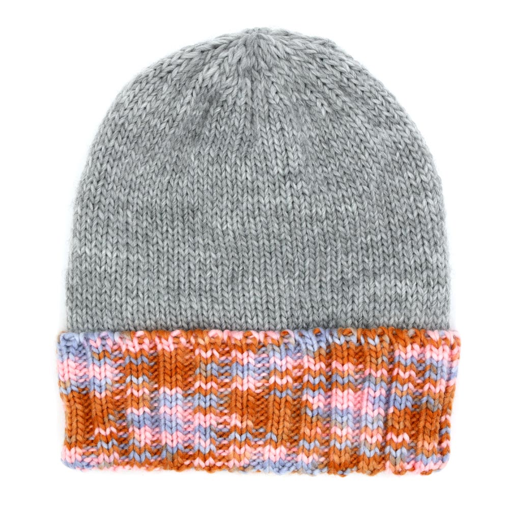 HATEGORY Multi Color Band Fleece Beanie