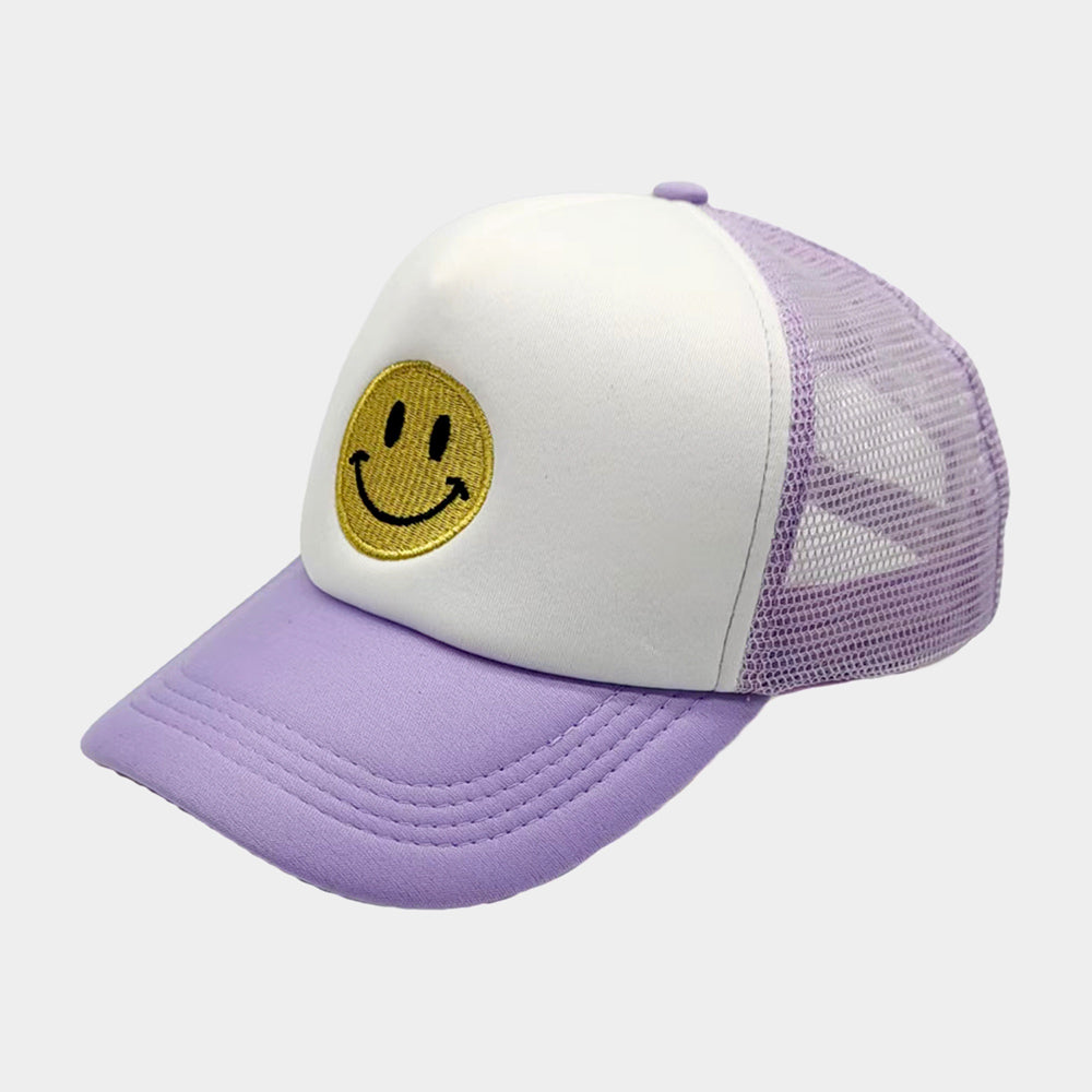HATEGORY Smile Accented Mesh Back Baseball Cap