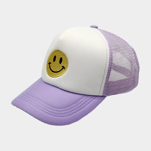 HATEGORY Smile Accented Mesh Back Baseball Cap