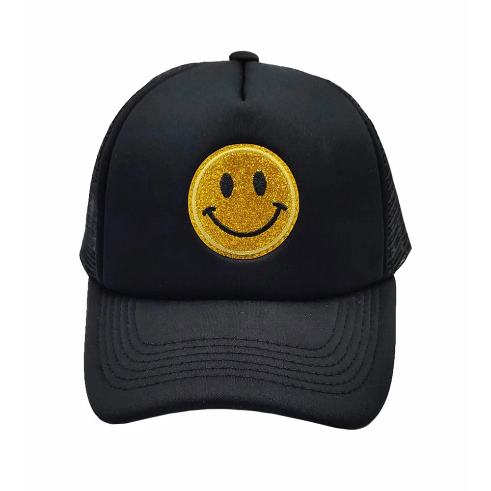 HATEGORY Smile Accented Mesh Back Baseball Cap