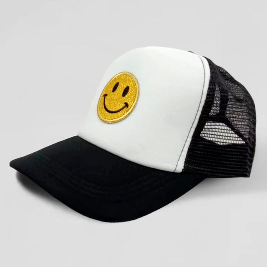 HATEGORY Smile Accented Mesh Back Baseball Cap