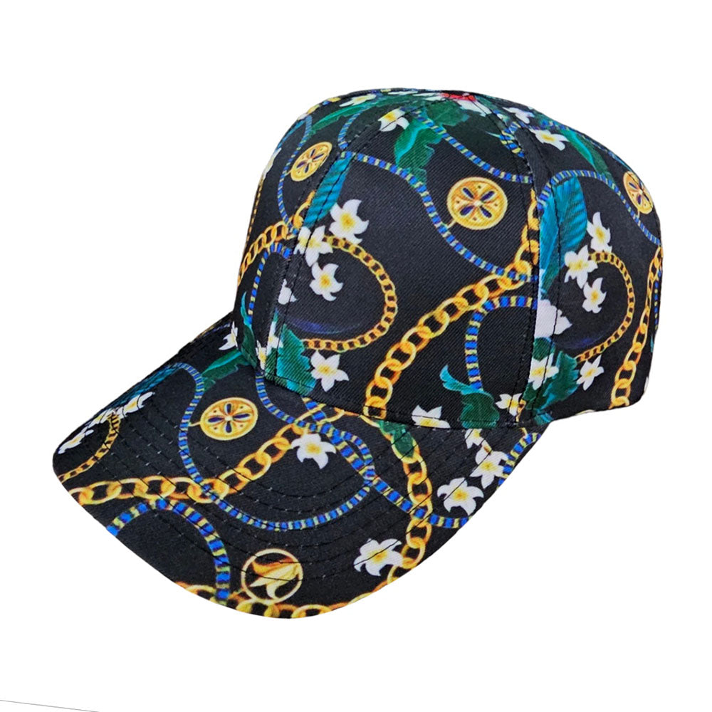 HATEGORY Flower Chain Patterned Baseball Cap