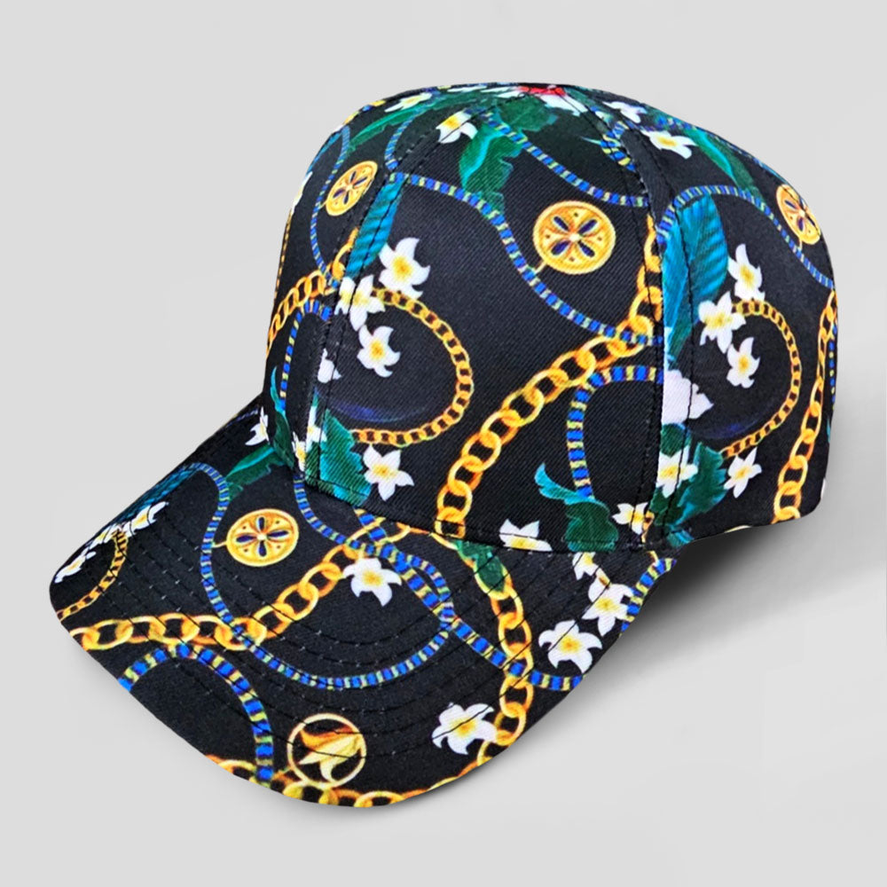 HATEGORY Flower Chain Patterned Baseball Cap