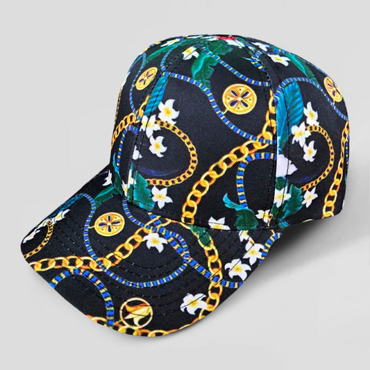 HATEGORY Flower Chain Patterned Baseball Cap