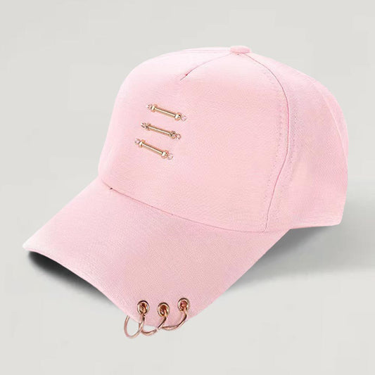 HATEGORY Metal Ring Pointed Baseball Cap