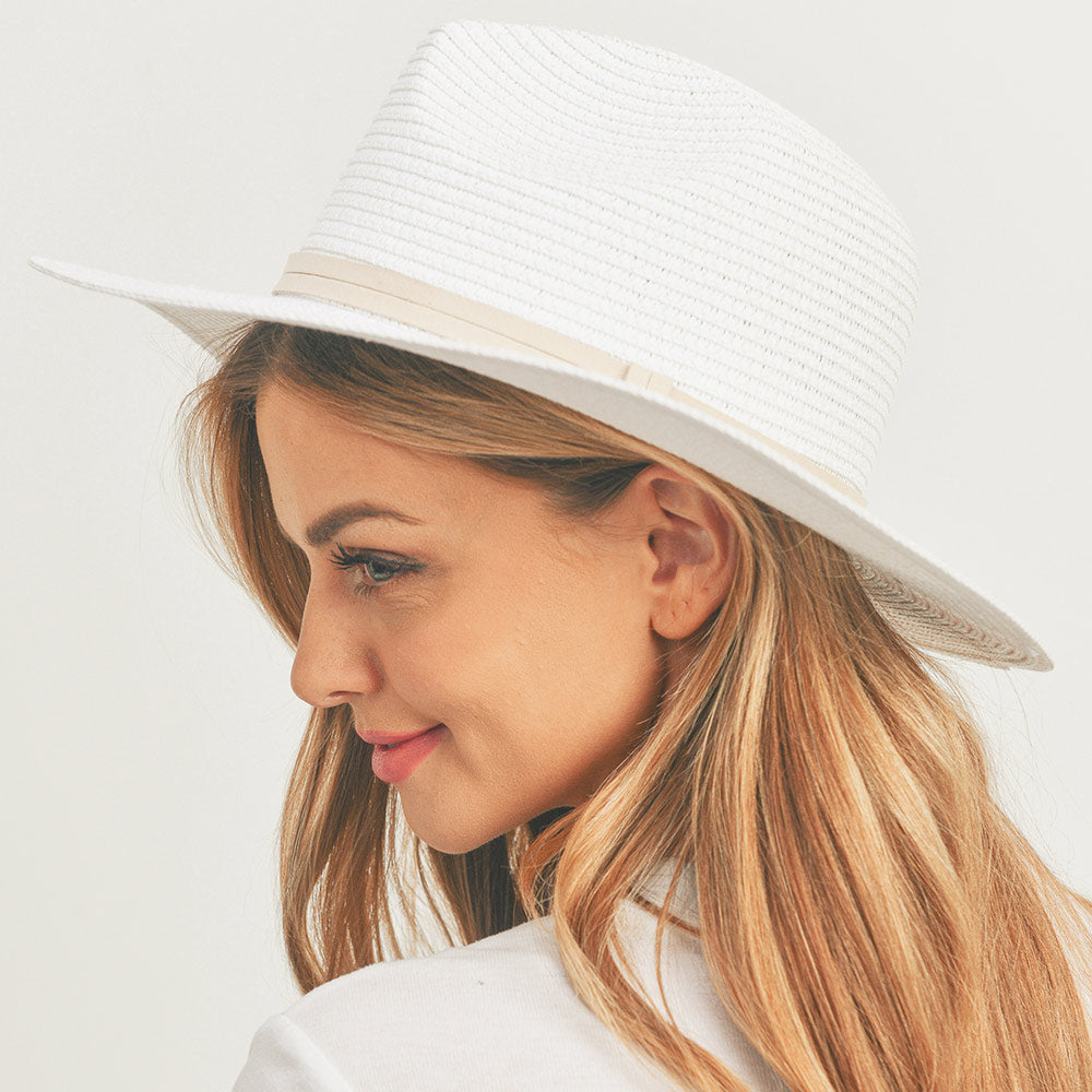 HATEGORY Nauti Sequin Message Straw Panama Sun Hat