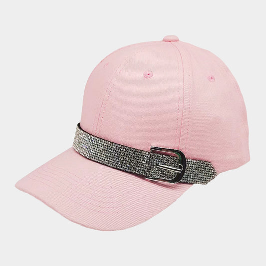 HATEGORY Bling Belt Buckle Accented Baseball Cap