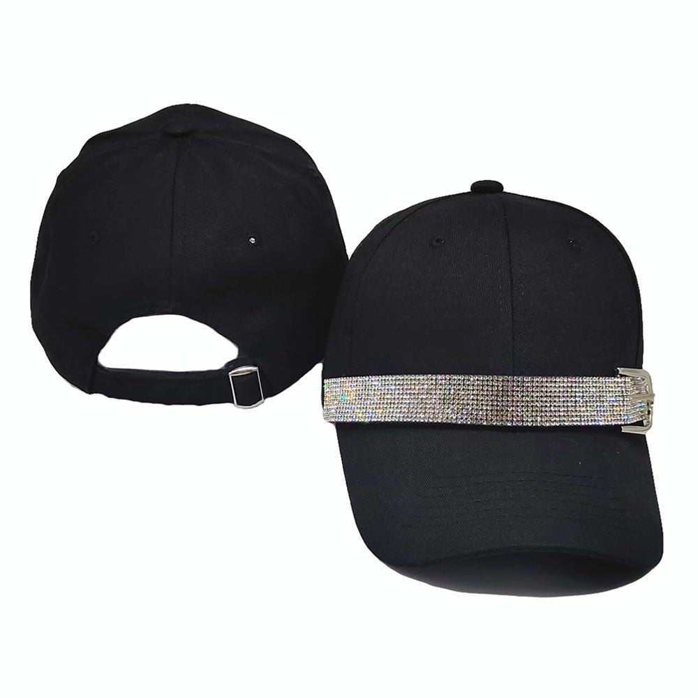 HATEGORY Bling Belt Buckle Accented Baseball Cap