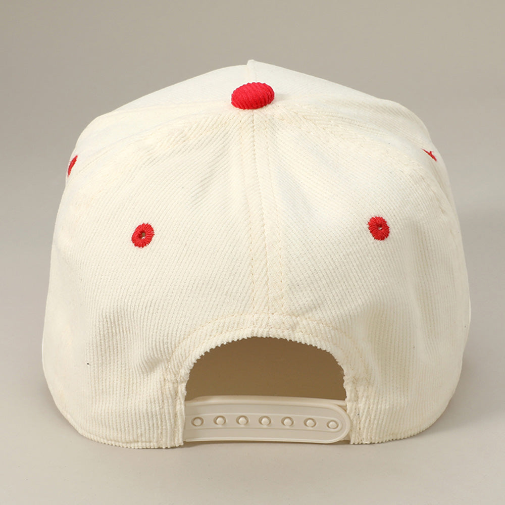 HATEGORY MAKE AMERICA GREAT AGAIN Message Embroidered Corduroy Baseball Cap
