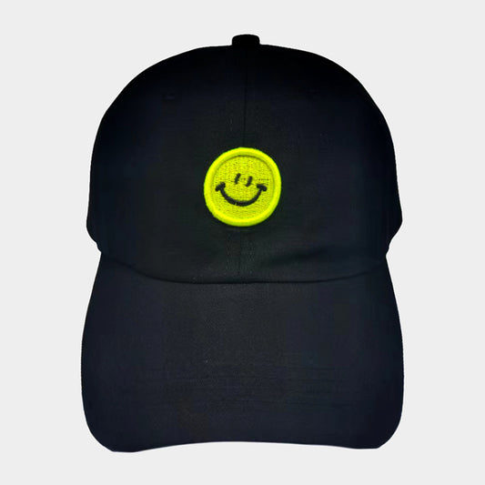 HATEGORY Smile Accented Solid Baseball Cap