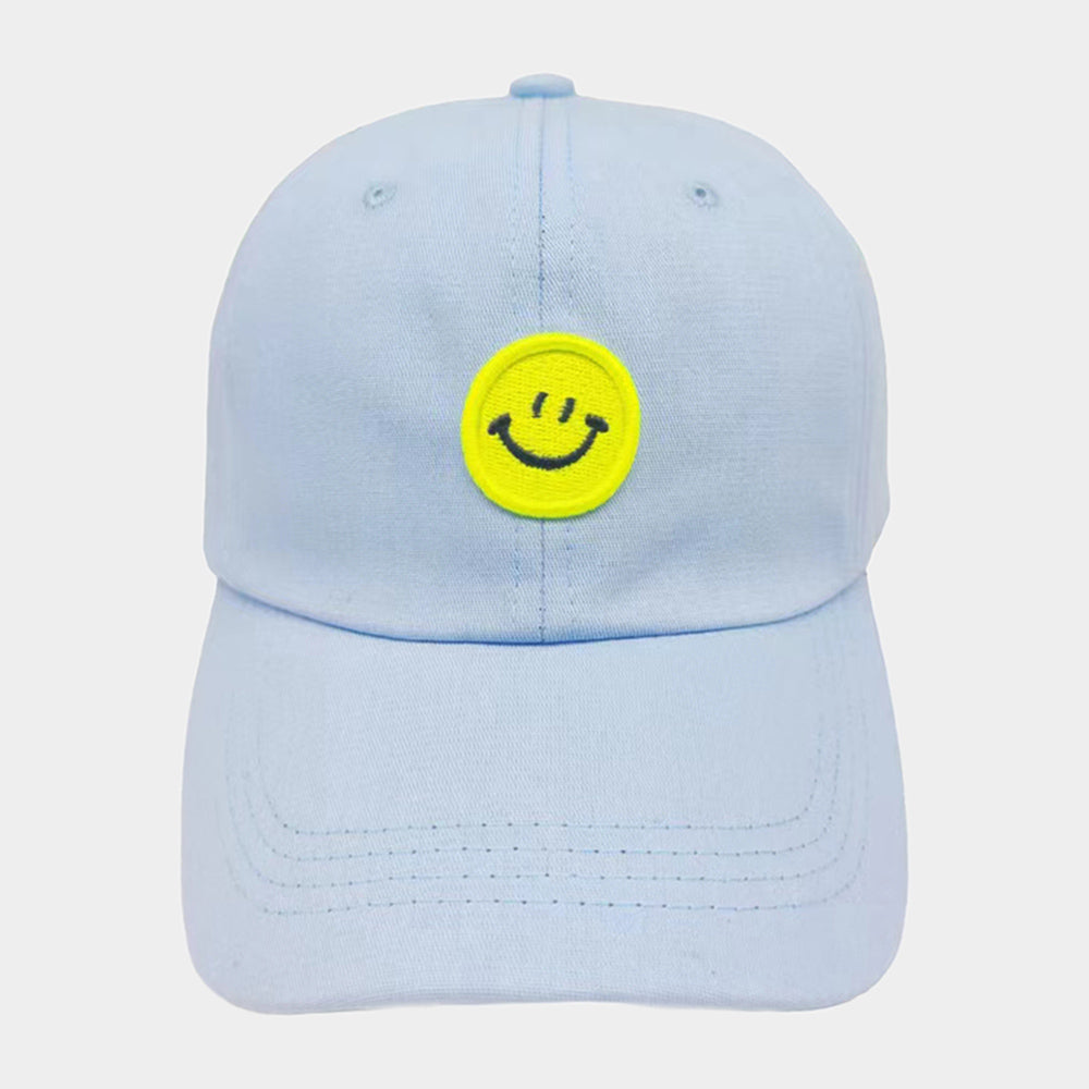 HATEGORY Smile Accented Solid Baseball Cap