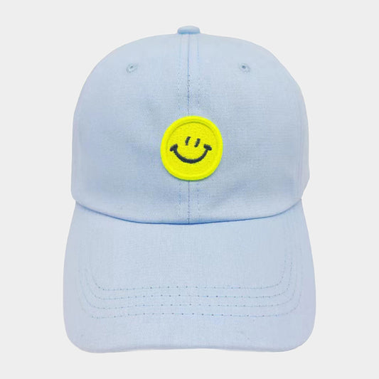 HATEGORY Smile Accented Solid Baseball Cap
