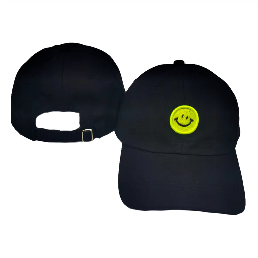HATEGORY Smile Accented Solid Baseball Cap