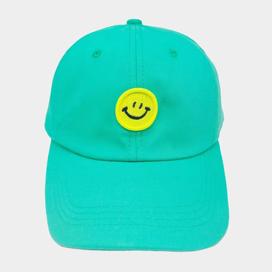 HATEGORY Smile Accented Solid Baseball Cap
