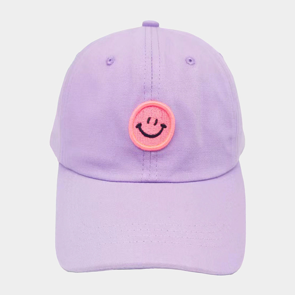 HATEGORY Smile Accented Solid Baseball Cap