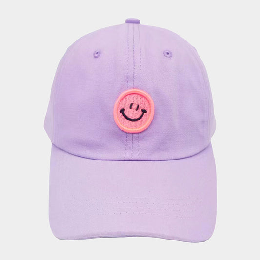 HATEGORY Smile Accented Solid Baseball Cap