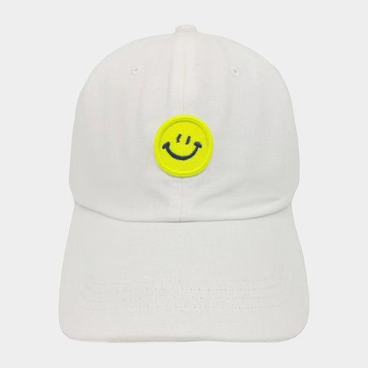 HATEGORY Smile Accented Solid Baseball Cap