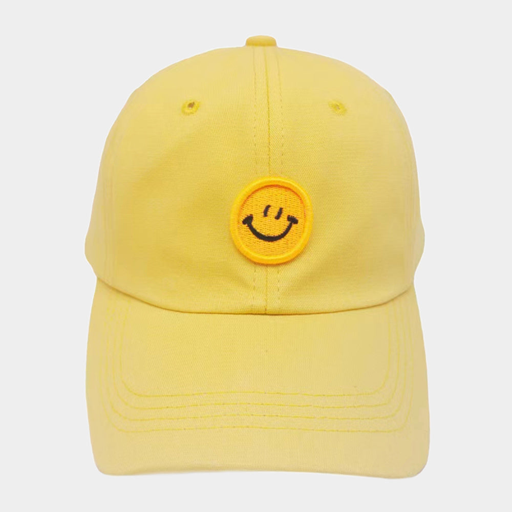 HATEGORY Smile Accented Solid Baseball Cap