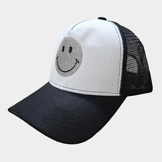 HATEGORY Bling Smile Accented Mesh Back Baseball Cap