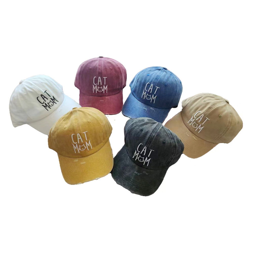 HATEGORY Cat Mom Message Baseball Cap