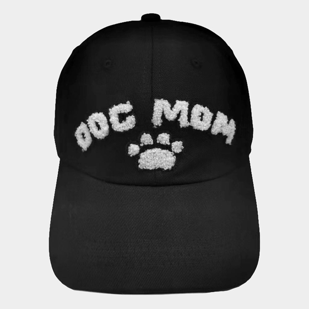HATEGORY Dog Mom Message Paw Pointed Baseball Cap