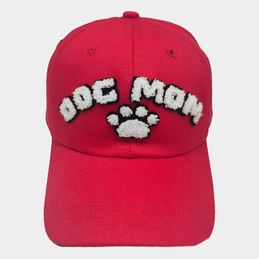 HATEGORY Dog Mom Message Paw Pointed Baseball Cap