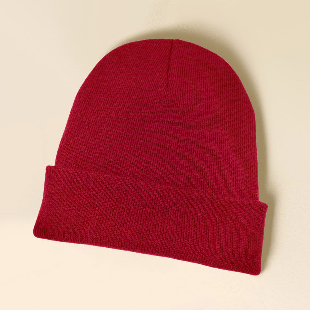 HATEGORY Solid Knit Beanie Hat