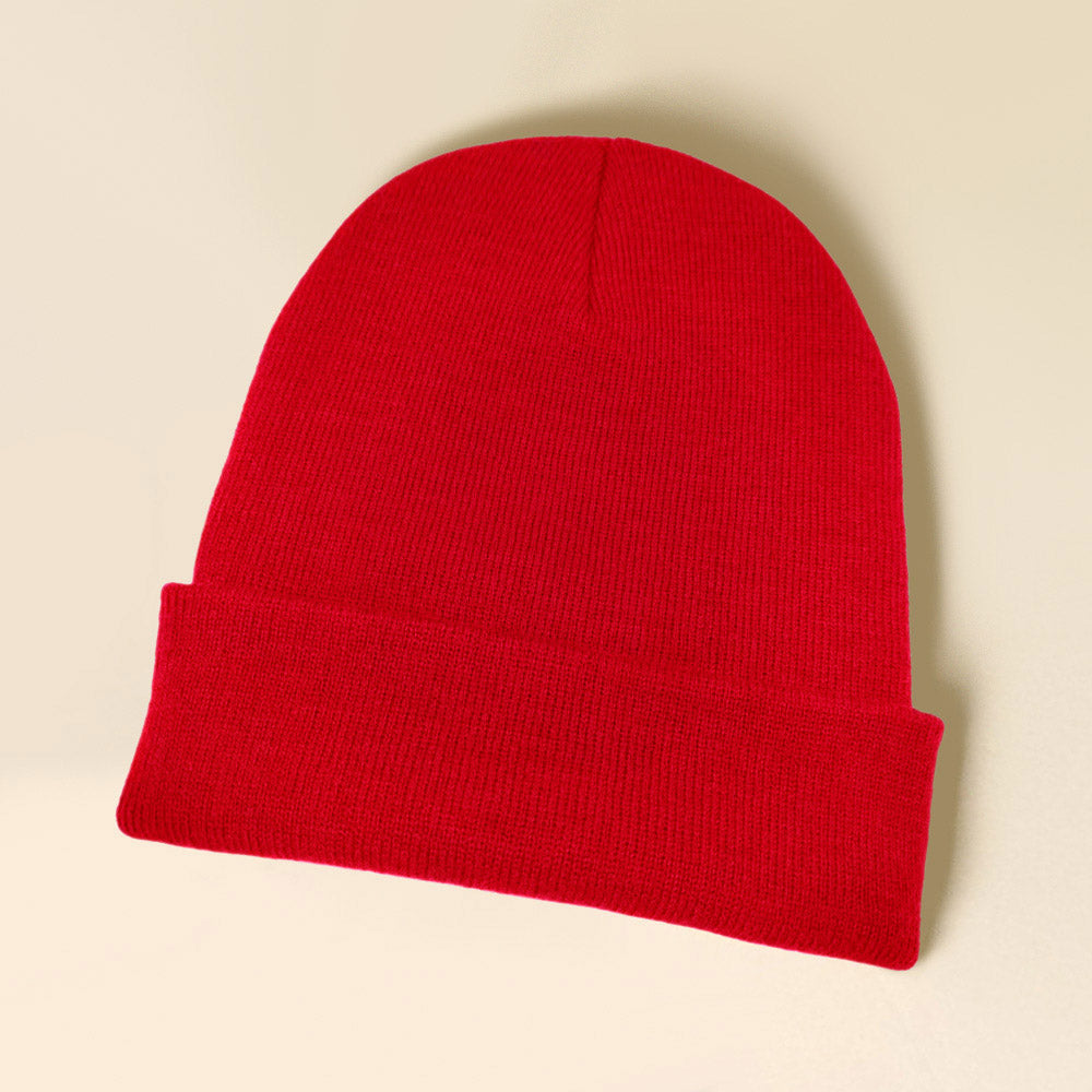 HATEGORY Solid Knit Beanie Hat