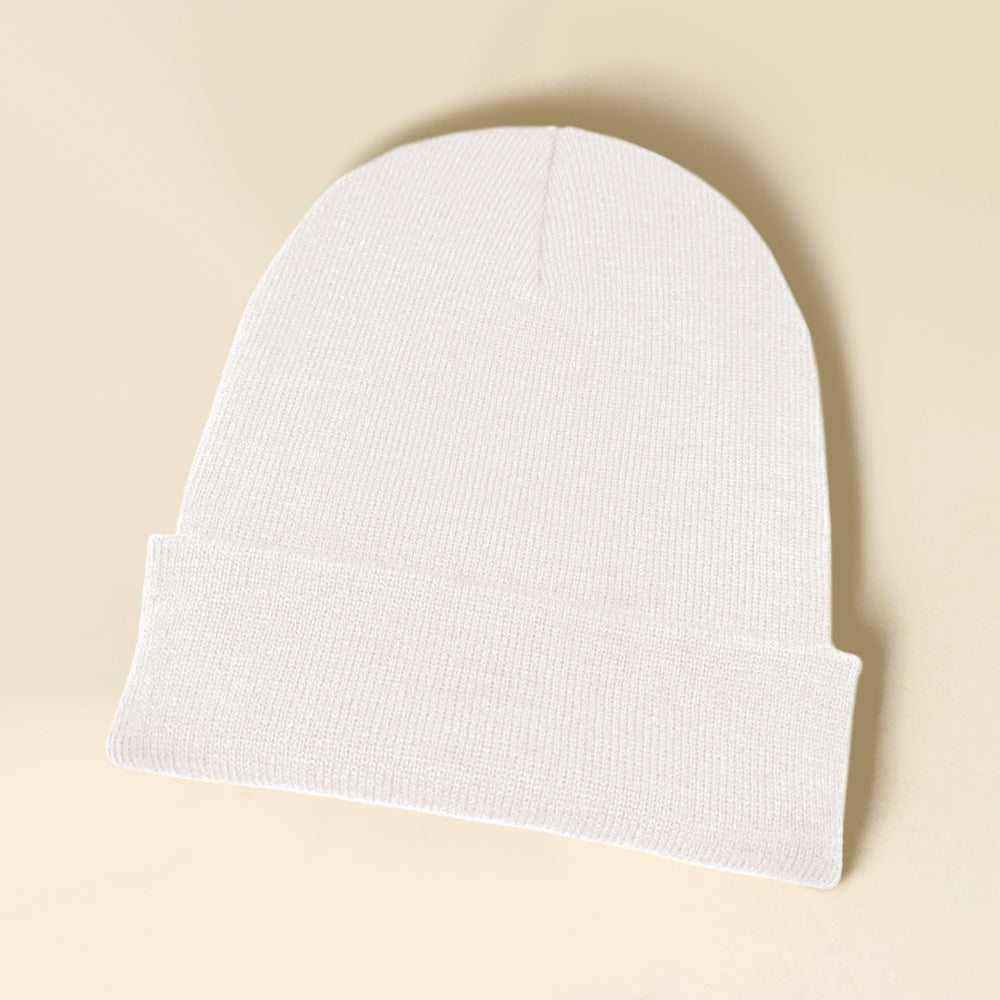 HATEGORY Solid Knit Beanie Hat