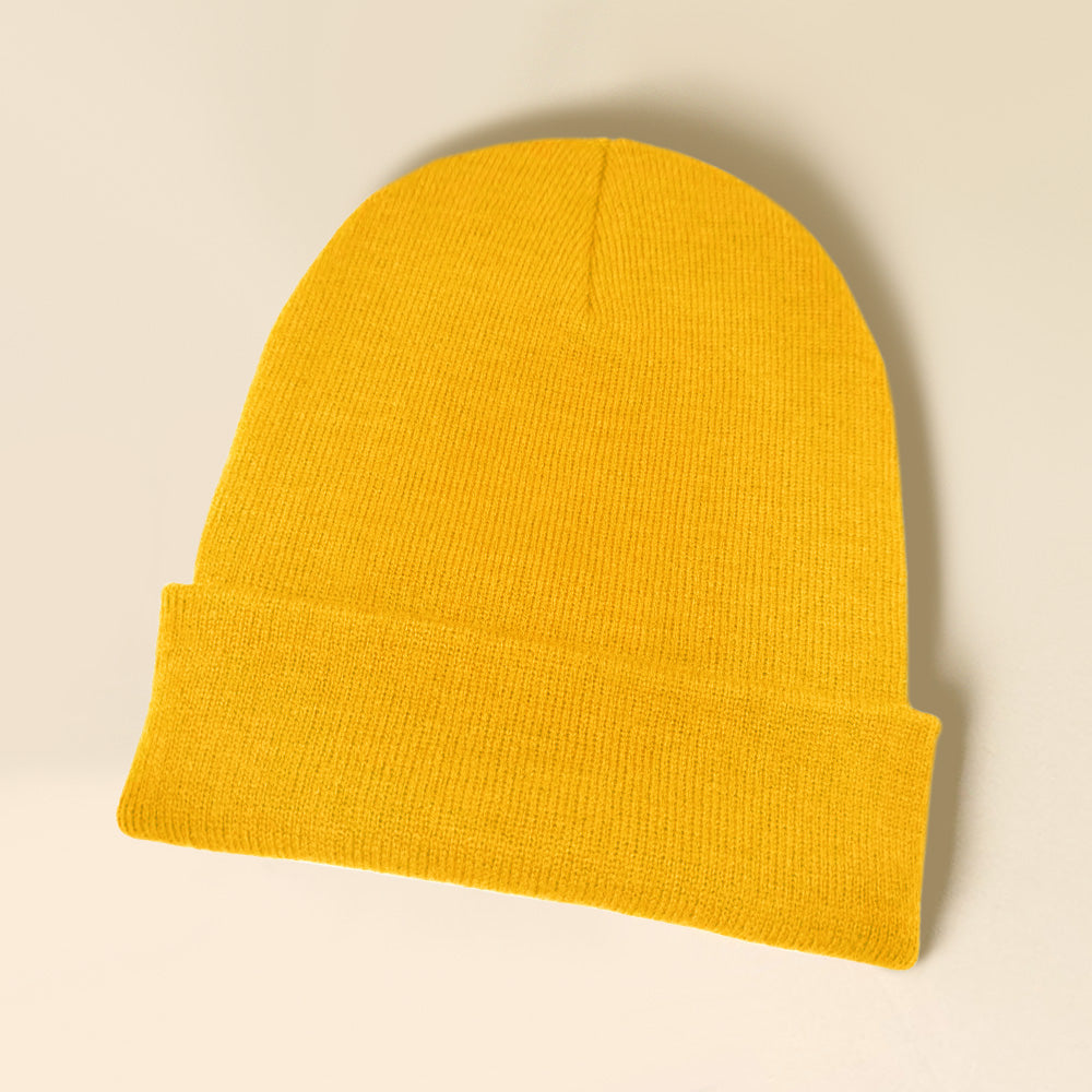 HATEGORY Solid Knit Beanie Hat