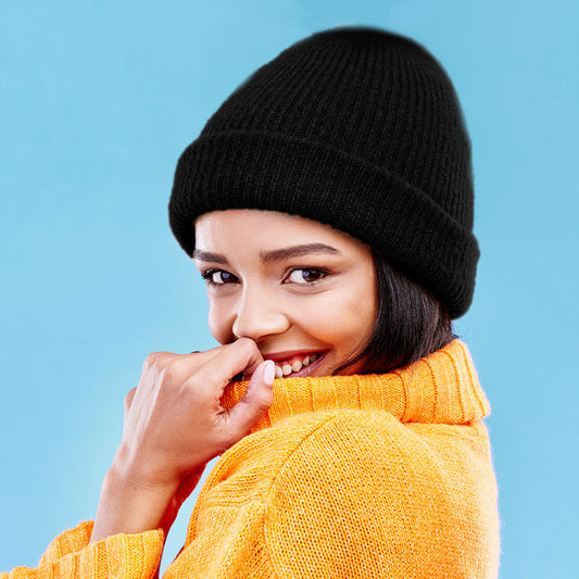 HATEGORY Solid Knit Beanie Hat