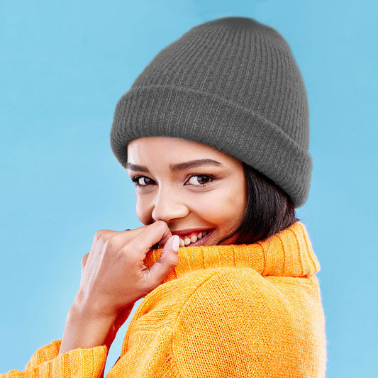 HATEGORY Solid Knit Beanie Hat