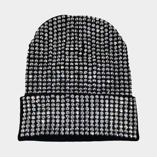 HATEGORY Studded Solid Knit Beanie Hat