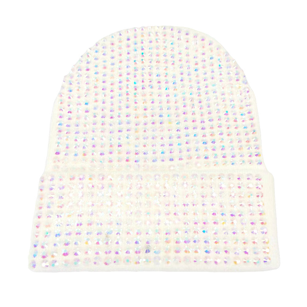 HATEGORY Studded Solid Knit Beanie Hat