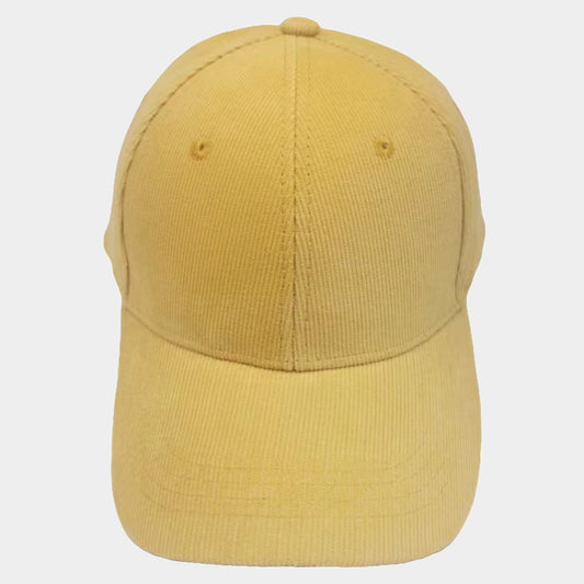 HATEGORY Solid Corduroy Baseball Cap