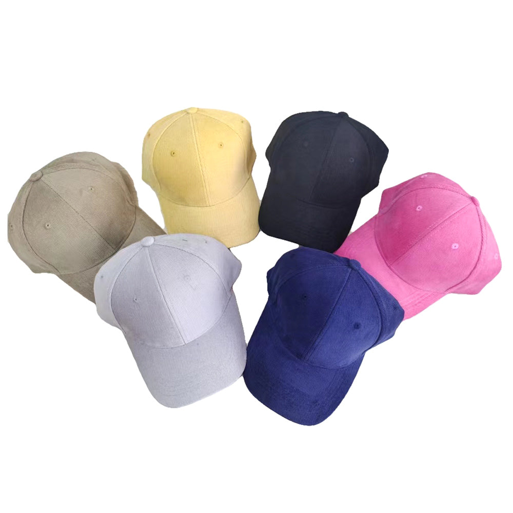 HATEGORY Solid Corduroy Baseball Cap