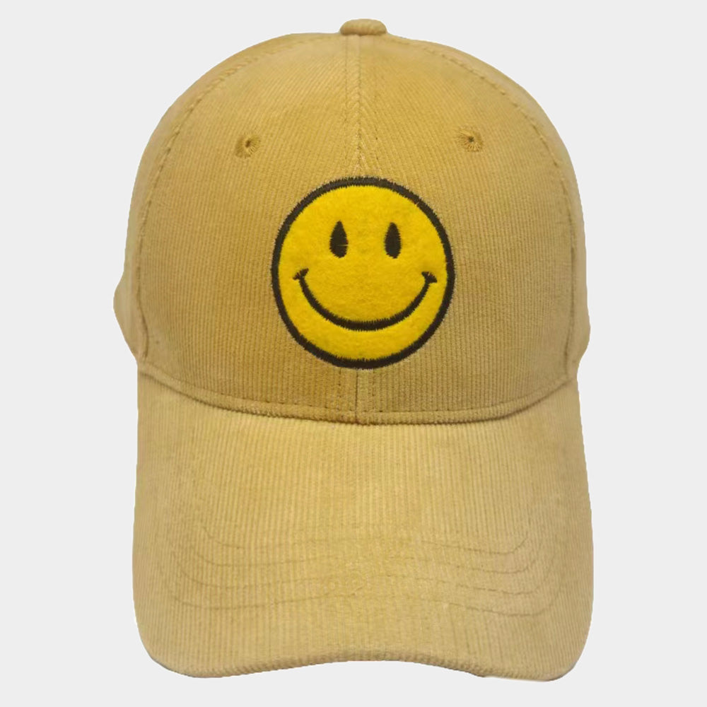 HATEGORY Smile Pointed Corduroy Baseball Cap
