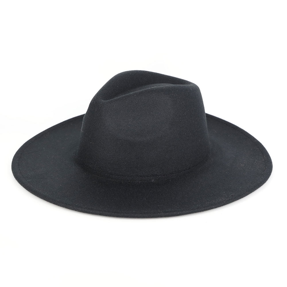 HATEGORY Solid Fedora Panama Hat