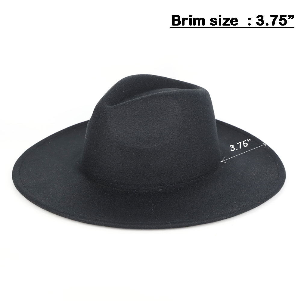 HATEGORY Solid Fedora Panama Hat