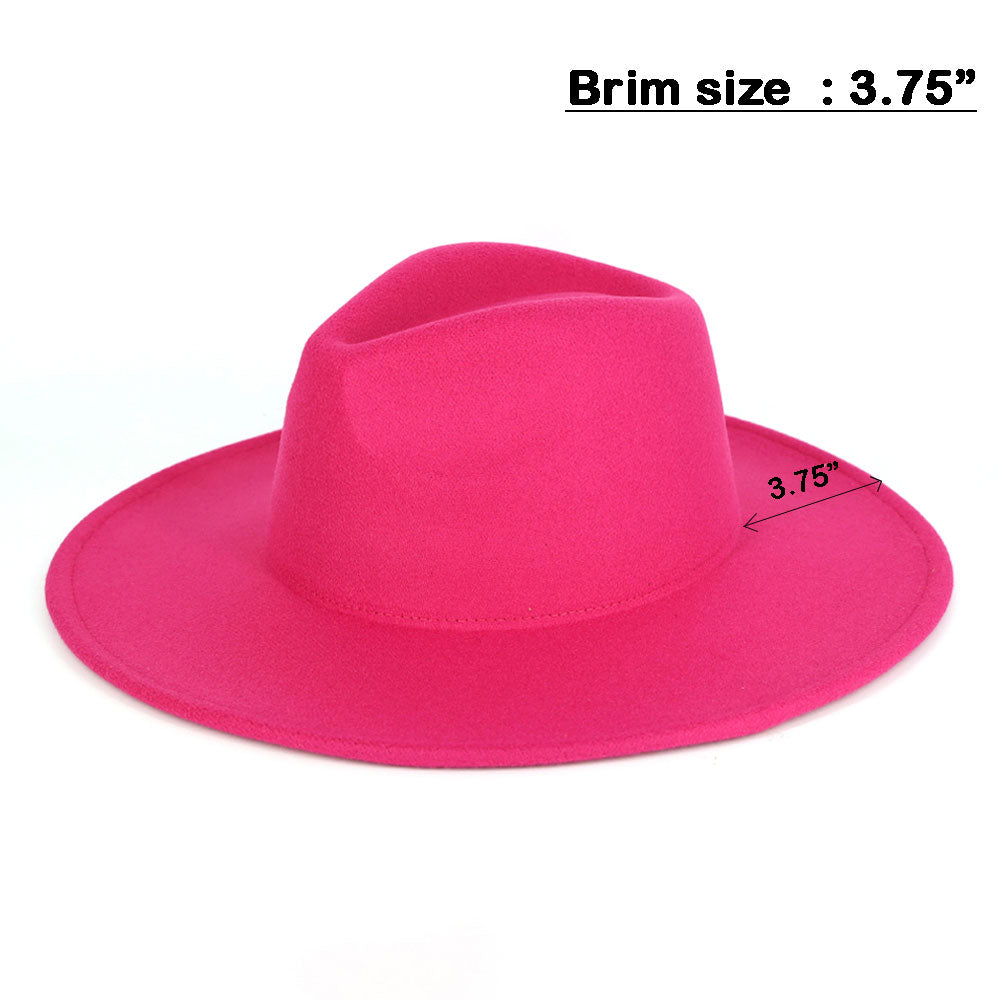 HATEGORY Solid Fedora Panama Hat