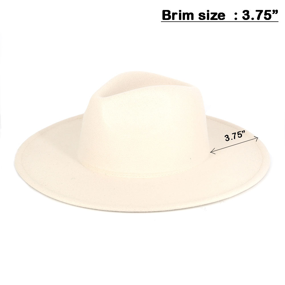 HATEGORY Solid Fedora Panama Hat