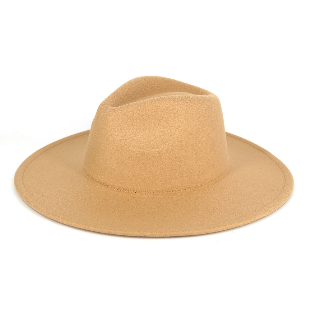 HATEGORY Solid Fedora Panama Hat
