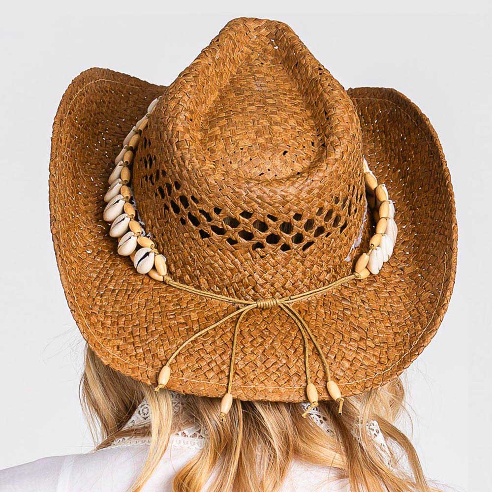 HATEGORY Seashells Band Cowboy Cowgirl Handmade Hat