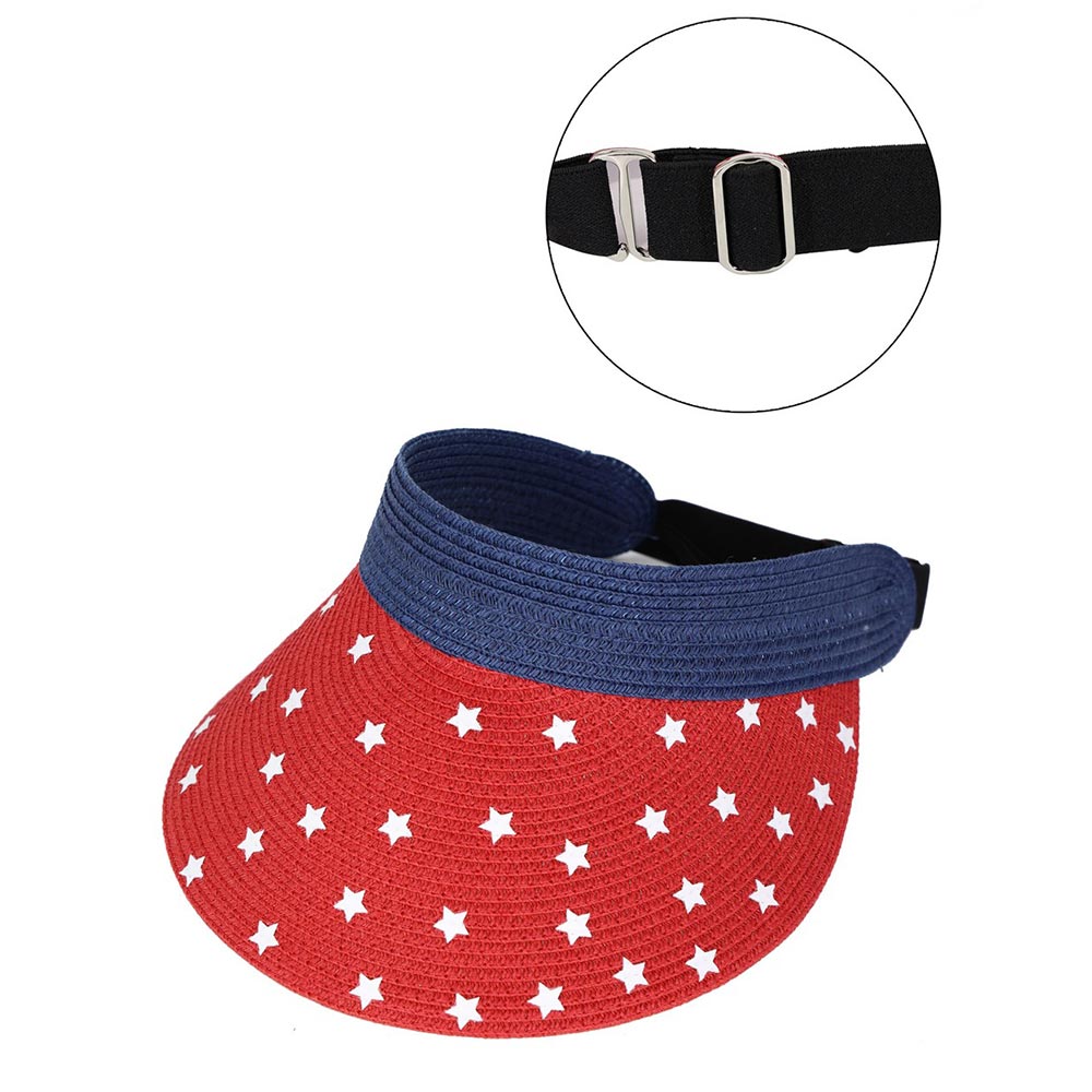 HATEGORY American Flag Roll Up Visor With Adjustable Elastic Band