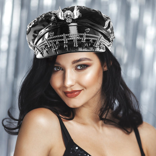 HATEGORY Skull Angel Wings Pointed Festival Steampunk Hat