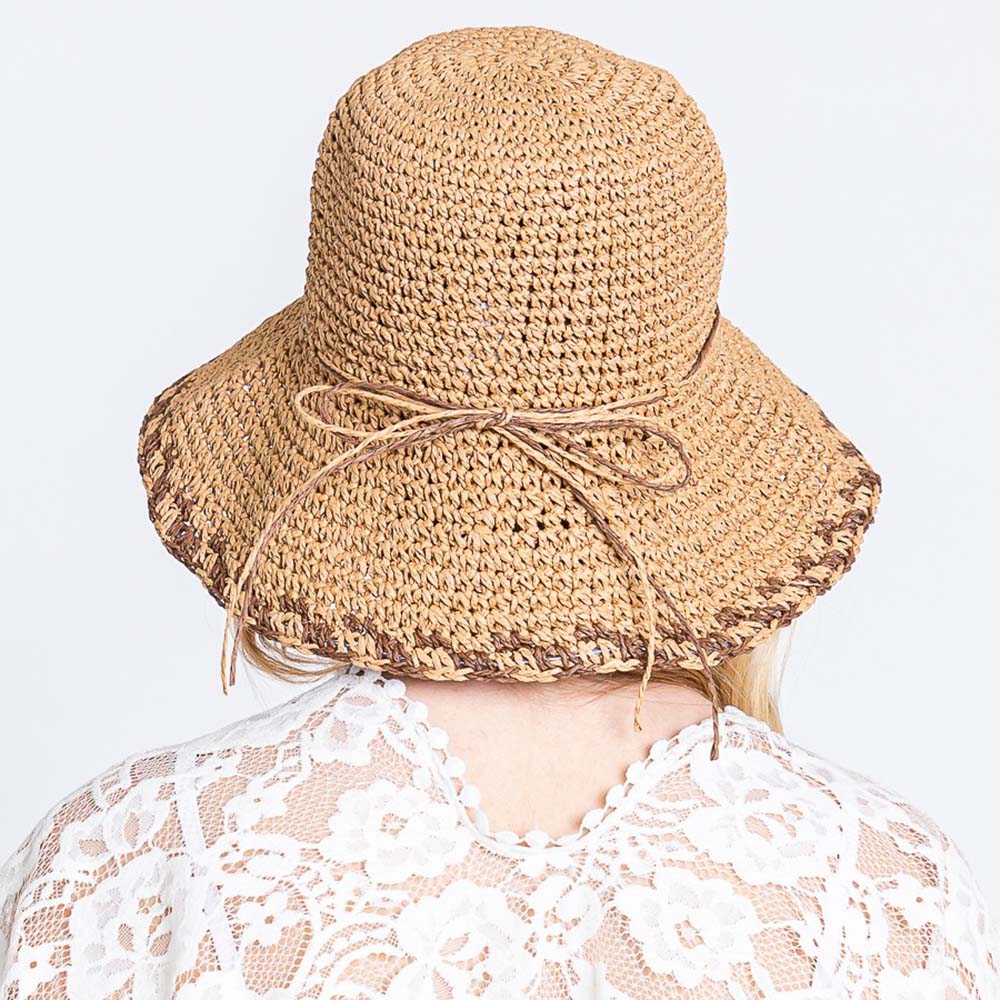 HATEGORY Edge Detailed Straw Bucket Hat